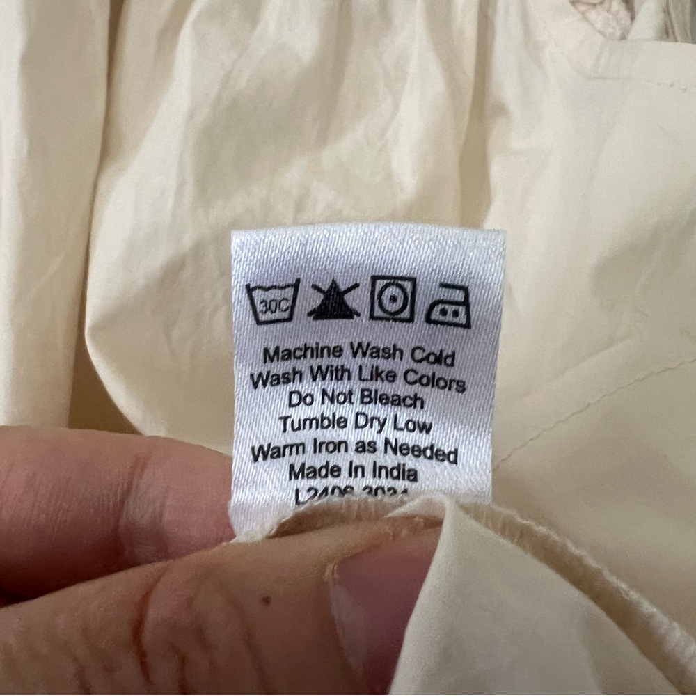 Anthropologie LOVE THE LABEL Sonora Flutter Sleeve Eyelet Top Cloud Cream Sz XS - Picture 10 of 10